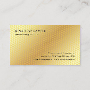 Carte De Visite Faux Gold Modern Professional Simple Modèle