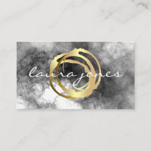 Carte De Visite Faux Gold Peint Cercle Designer