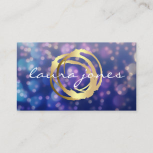 Carte de visite Faux Gold Peint Cercle Designer