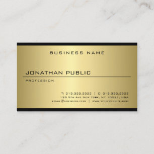 Carte De Visite Faux Gold Personnalisé Moderne Simple Modèle