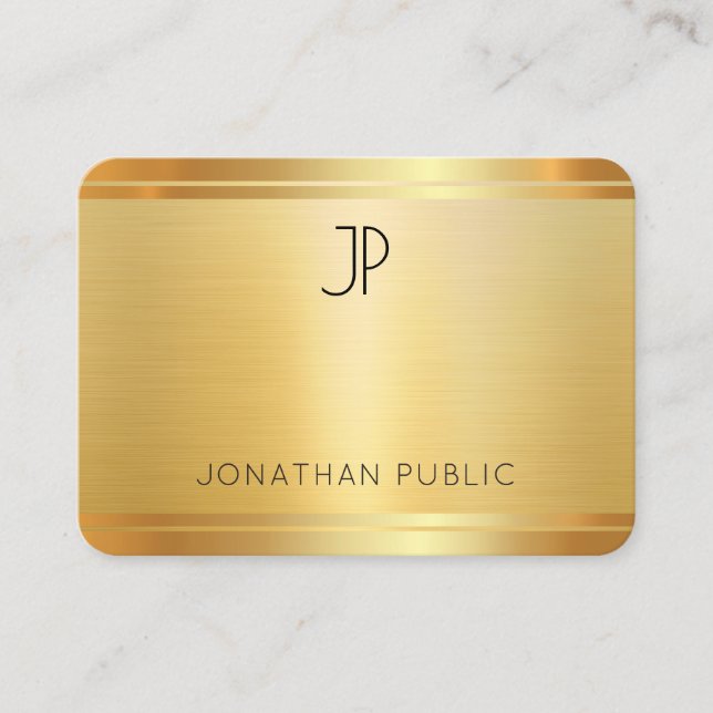 Carte De Visite Faux Gold Professional Modèle moderne (Devant)
