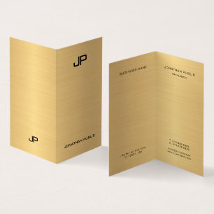 Carte De Visite Faux Gold Professional Monogramme moderne Élégant