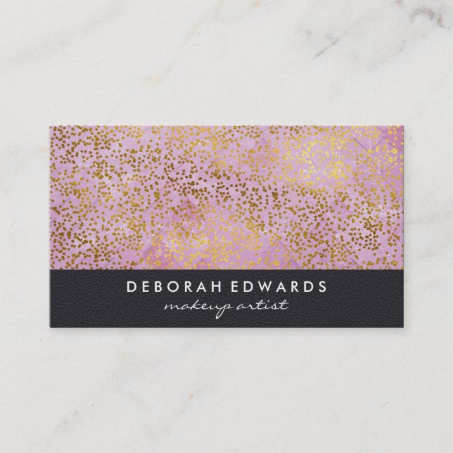 Carte De Visite Faux Gold Spectres Carrelage rose (Devant)
