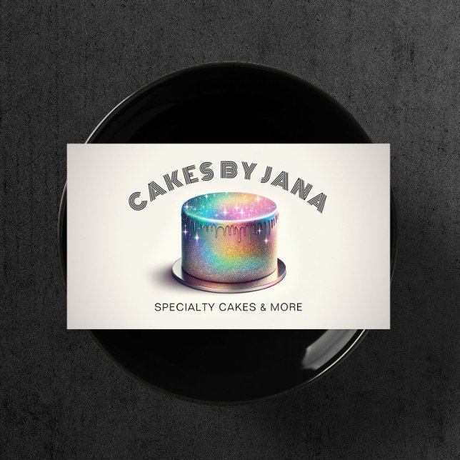 Carte De Visite Faux Holographic Rainbow Parties scintillant boula (Créateur téléchargé)