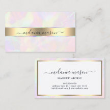 Faux Holographie & Or Elegant Beauté Girly
