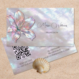 Carte De Visite FAUX Lily nacrée