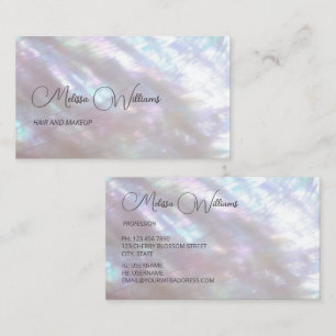 Carte De Visite FAUX Maquilleur Holographique Calligraphie