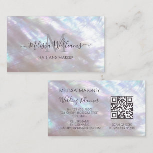 Carte De Visite FAUX Maquilleur Holographique Monogramme