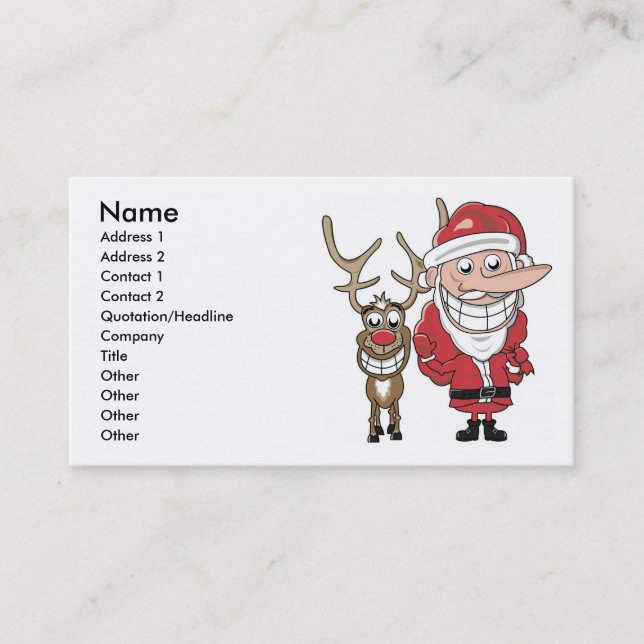 Carte De Visite Faux Père Noël (Devant)