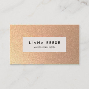 Carte De Visite FAUX Rose Gold Subtle Parties scintillant Salon de