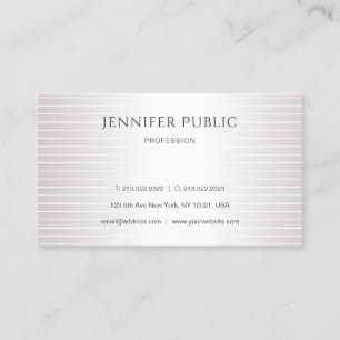 Carte De Visite Faux Silver Shiny Design élégant Design moderne Pl