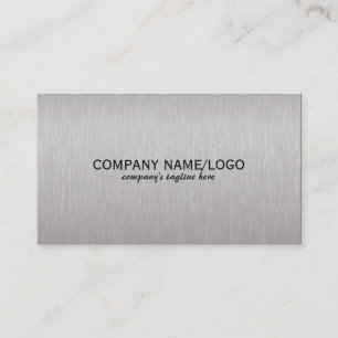 Carte De Visite Faux simples et élégants en aluminium brossé 2