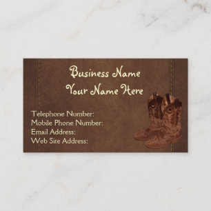 Carte De Visite Faux Stitted Leather Wrangler style VIII