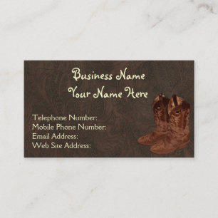 Carte De Visite Faux Tooled Leather Wrangler style VI