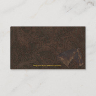 Carte De Visite Faux Tooled Leather Wrangler style XII