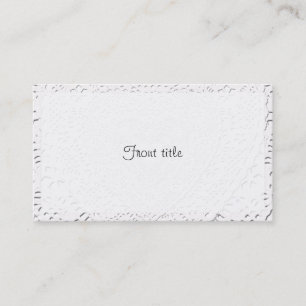 Carte De Visite Faux White Lace Fabric Arrière - plan