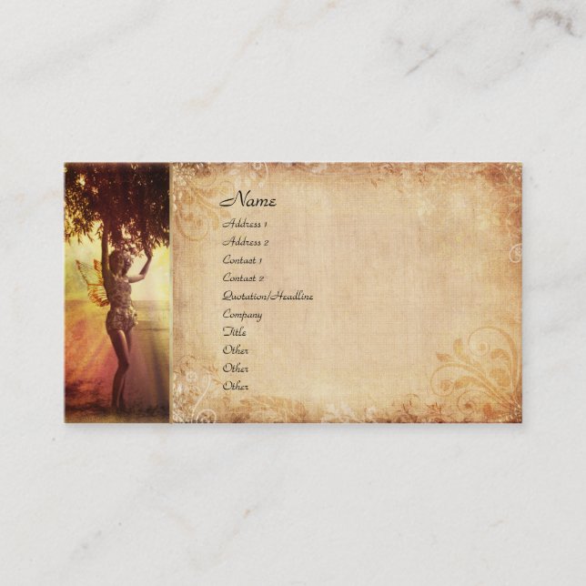 Carte De Visite Fée d'arbre (Devant)