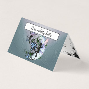 Carte De Visite Fée de l'Ombre de Morning Glory et Chat Cosmique