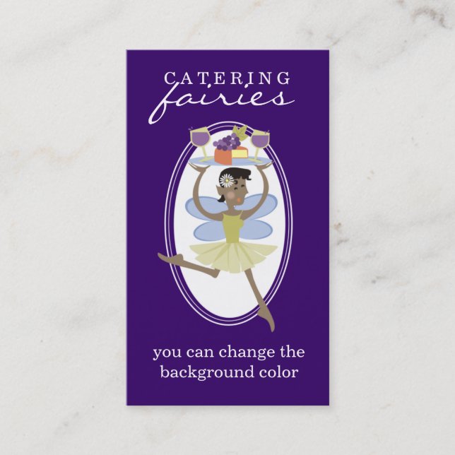Carte De Visite Fée de restauration de chef de vin de nourriture (Devant)