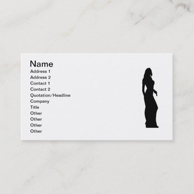 Carte de visite femelle de détective d'agent (Devant)