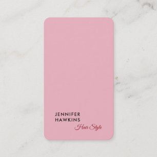 Carte De Visite Féminin rose simple professionnel élégant de
