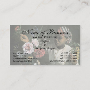 Carte De Visite Femme africaine aux pivoines de Frédéric Bazille