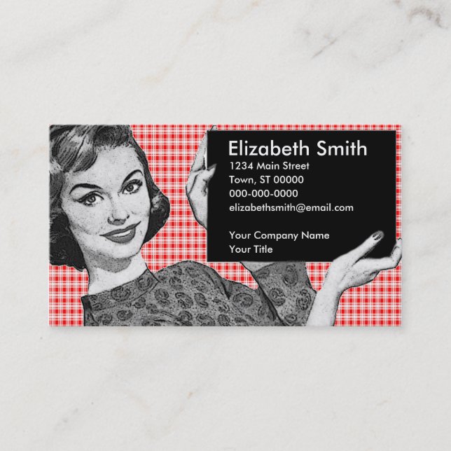 Carte De Visite Femme aux signes V2 des années 1950 (Devant)