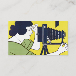 Carte De Visite Femme caméra, photographe, Van Caspel