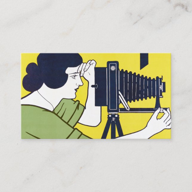 Carte De Visite Femme caméra, photographe, Van Caspel (Devant)