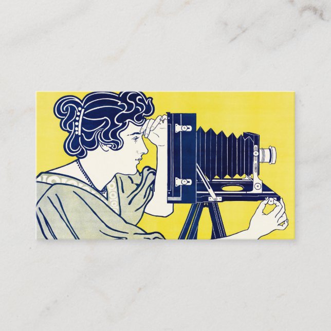 Carte De Visite Femme caméra, photographe, Van Caspel (Devant)