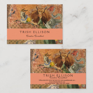 Carte De Visite Femme Capricorne Chèvre Fantaisiste Amusante