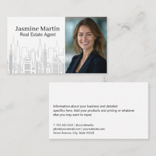 Carte De Visite Femme d'affaires Immeubles de la ville gratte-ci