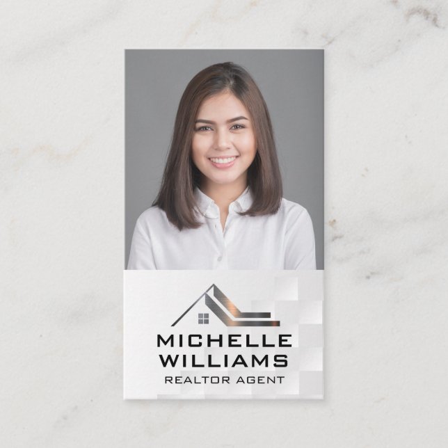 Carte De Visite Femme d'affaires | Logo immobilier (Devant)