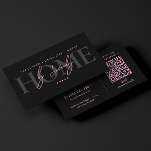 Carte De Visite Femme de ménage minimaliste Organisatrice de maiso