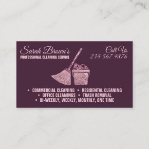 Carte De Visite Femme de ménage Service de nettoyage janitorial Ro