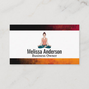 Carte De Visite Femme méditant   Pose de yoga
