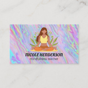 Carte De Visite Femme méditant Yoga