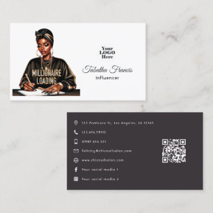 Carte De Visite Femme Noire Autonomisée Design Inspirant