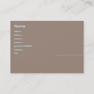 Carte De Visite Femme - potelée