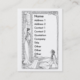 Carte De Visite Femmes de Nouveau d'art avec des roses et Sun