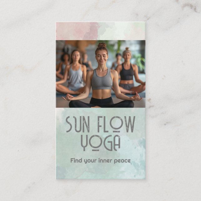 Carte De Visite Femmes en cours de Yoga (Devant)