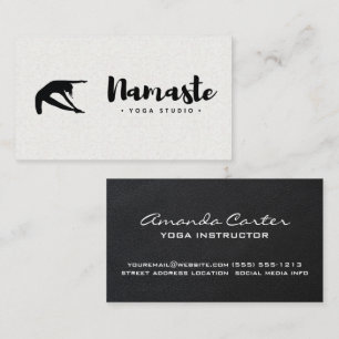 Carte De Visite Femmes faisant du yoga   Namaste