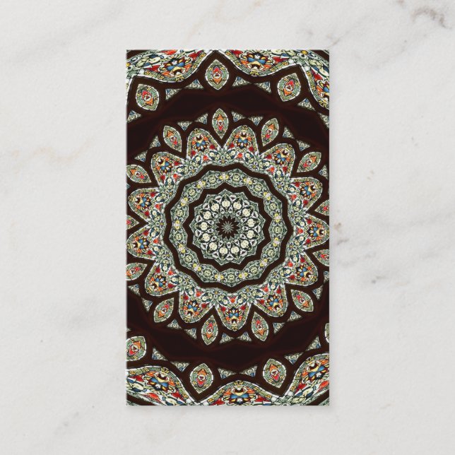 Carte De Visite Fenêtre en verre tendu Kaleidoscope 13 (Devant)
