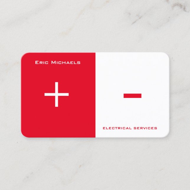 Carte De Visite Fente bilatérale d'art électrique (Devant)