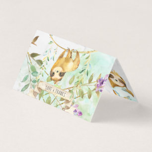Carte De Visite Fente tropicale MERCI BABY SHOWER