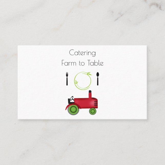 Carte De Visite Ferme à table (Devant)