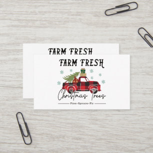 Carte De Visite Ferme Arbres frais Noël