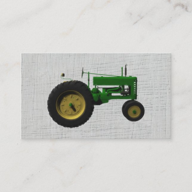 Carte De Visite Ferme Barnyard Tracteur rustique Pays Blanc Bois (Devant)