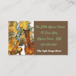Carte De Visite Ferme d'alpaga