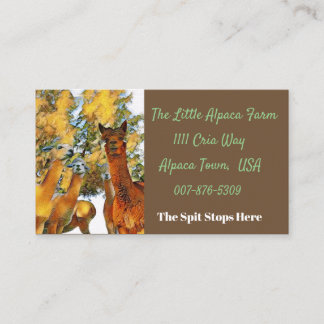 Carte De Visite Ferme d'alpaga